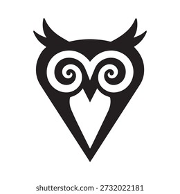 Bold Symmetrical Owl Face Logo With Strong Identity