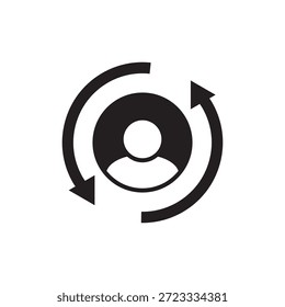 Bold syncing or updating account information symbol