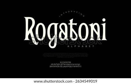 Bold tall serif font with unique shapes, ideal for titles, labels, and editorial headlines