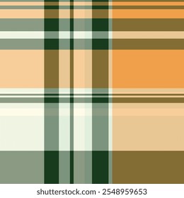 Vetor sem emenda de tartan negrito, verificação de textura de padrão industrial. Tecido de tecido jovem xadrez fundo têxtil em âmbar e pastel paleta de cores.