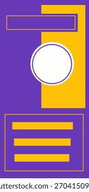 Fette Vorlage mit rundem Fotorahmen und geometrischen Formen für modernes Social Media Design
