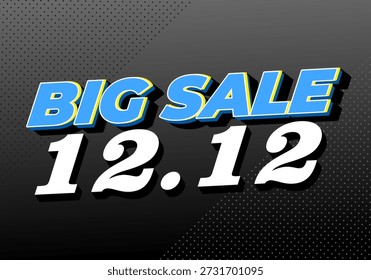 Bold text announcing a big sale on December 12th with a modern design.
