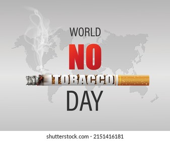 No fumar y el Día Mundial sin Tabaco, estilo de collage de papel con artesanía digital.