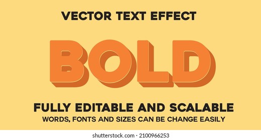 Bold Text Effect editable word, font and sizes