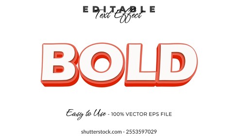 Bold text effect, simple bold graphic style, editable text