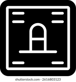 Bold Text Glyph Vector Icon Design