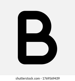 Bold text icon - vector illustration . format, style, content, font, typography, letter icons .