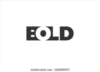 Bold Text Negative Space Logo Design Icon Symbol Real Estate Company