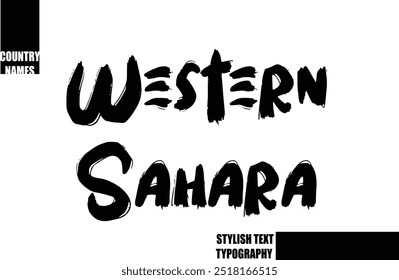 Fett Text Typografie Text Ländername Westsahara