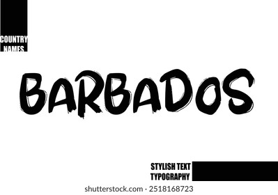 Bold Text Typography Text Country Name Barbados