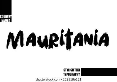 Bold Text Typography Text Country Name Mauritania