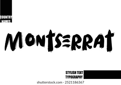 Negrito Texto Tipografia Texto País Nome Montserrat