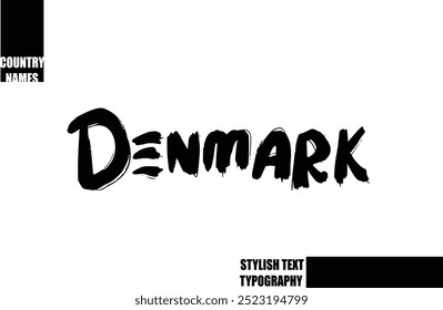Bold Text Typography Text Country Name Denmark