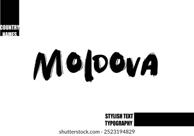 Bold Text Typography Text Country Name Moldova