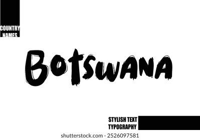 Negrito Texto Tipografia Texto País Nome Botsuana