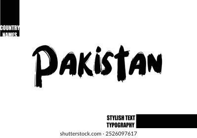 Bold Text Typography Text Country Name Pakistan