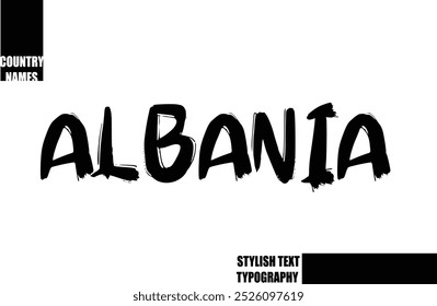 Bold Text Typography Text Country Name Albania