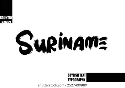 Texto en negrita Tipografía Texto Country Nombre Surinam