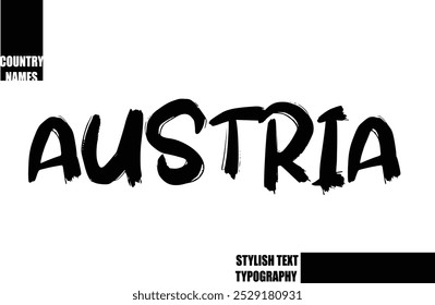 Bold Text Typography Text Country Name Austria