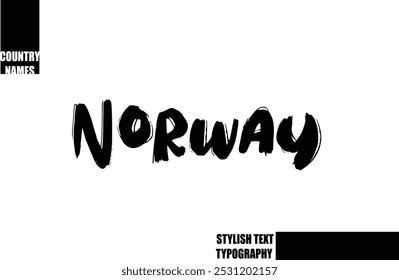 Bold Text Typography Text Country Name Norway