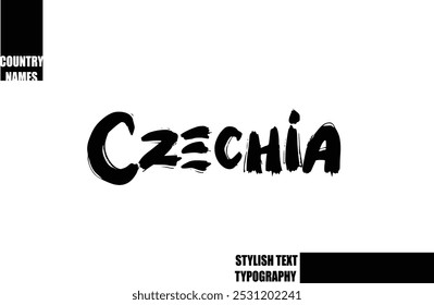 Bold Text Typography Text Country Name Czechia