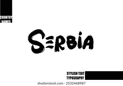 Negrita Texto Tipografía Texto Country Nombre Serbia