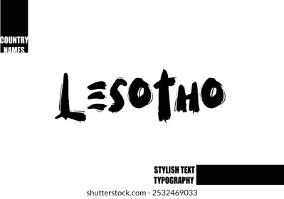 Negrita Texto Tipografía Texto Country Nombre Lesoto