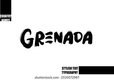 Fett Text Typografie Text Ländername Grenada