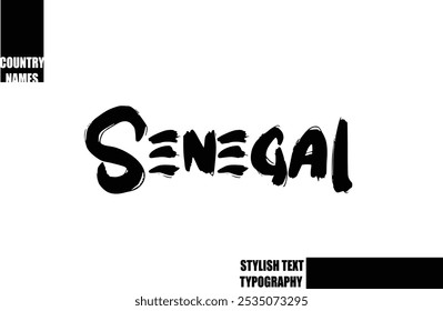 Bold Text Typography Text Country Name Senegal