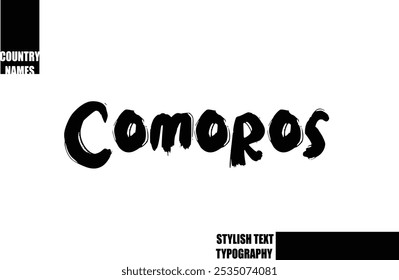 Bold Text Typography Text Country Name Comoros.