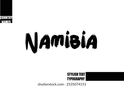 Bold Text Typography Text Country Name Namibia
