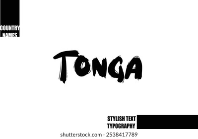 Bold Text Typography Text Country Name Tonga
