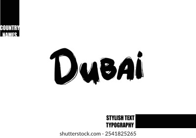 Fett Text Typografie Text Ländername Dubai