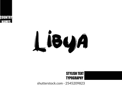Bold Text Typography Text Country Name Libya
