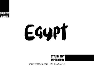 Bold Text Typography Text Country Name Egypt