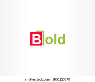 Bold text typography design template