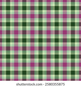 Bold texture seamless pattern, lumberjack tartan check textile. Weave fabric background vector plaid in light and pastel colors palette.