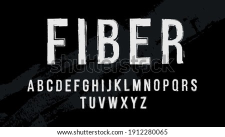 Bold Textured Vector Font. Distressed Rough Brush Texture Style Grunge Font Typeface with Vintage Chalk Board Hand Drawn Written Letterpress Effect. Vector EPS10 Font 