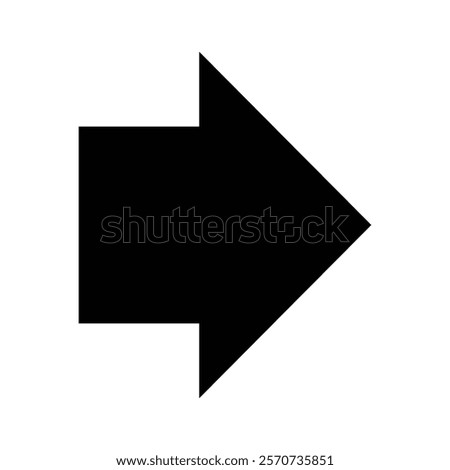 Bold Thick Arrow Icon. Modern Thick Arrow Icon Collection. Black and White Thick Arrow Icon.