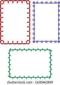 Bold Thick Frame Border Design Vector Illustration