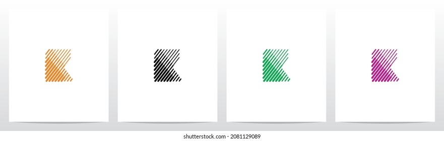 Bold And Thin Diagonal Outlines Letter Logo Design R