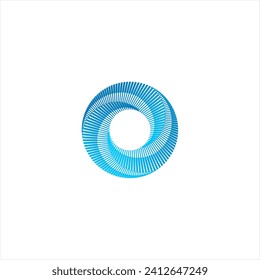 Bold And Thin Diagonal Outlines Letter Logo Design O