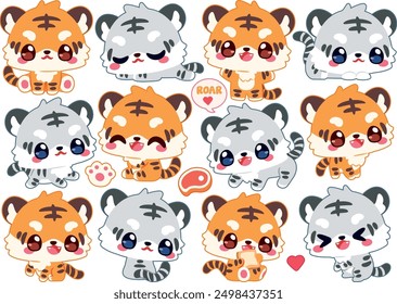 Bold tiger clipart with striking stripes and intense detail. Perfect for wildlife themes and creative projects