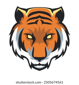 Un Vector de cara de tigre audaz con detalles intrincados y características afiladas. Ideal para crear diseños, logotipos o marcas feroces y potentes que exigen atención con sus imágenes de animales fuertes y majestuosas.