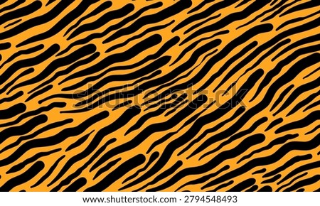 Bold Tiger Stripe Seamless Animal Print Pattern