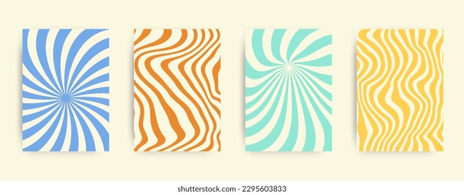 Bold Transitions for Posters, flyers, clothes, social media. Twisted and distorted vector texture, Y2k aesthetic, Retro Psychedelic, Groovy, hippie, 70s backgrounds. Waves, swirl, twirl pattern.