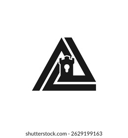 Bold triangle: keyhole center meets castle tower design