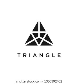 Bold Triangle Logo looped infinity design vector template - Vector