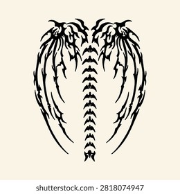Bold tribal style illustration