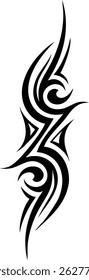 Bold Tribal Tattoo Design – Abstract Black Ink Body Art Symbol